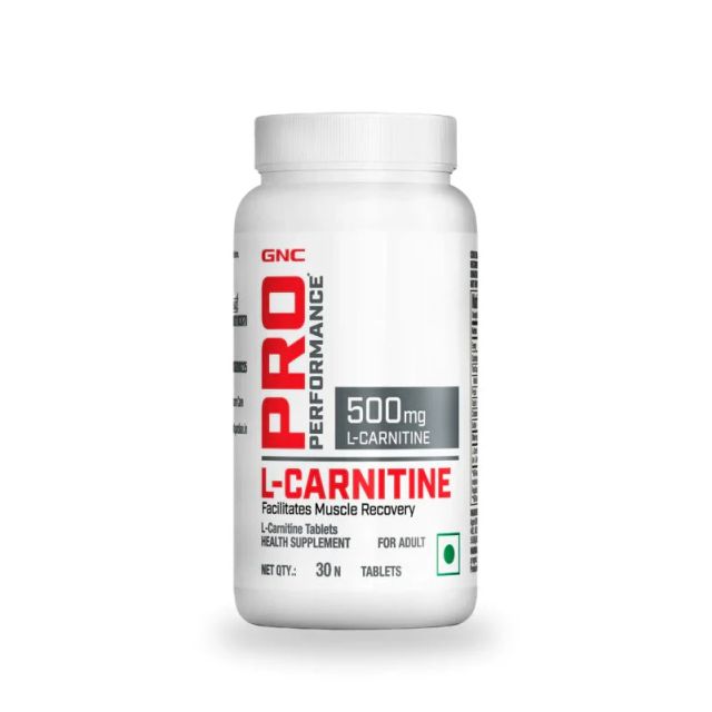 GNC Pro Performance L-Carnitine | Burns Fat For Muscle Growth | Maximises Recovery | Aids in Healthy Weight Loss | Reduces Soreness & Fatigue | Formulated in USA | 500mg Per Serving | 30 Capsules